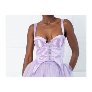 KIKIRIKI Lilac Hook-and-Eye Cami Corset - 28547 Size Small